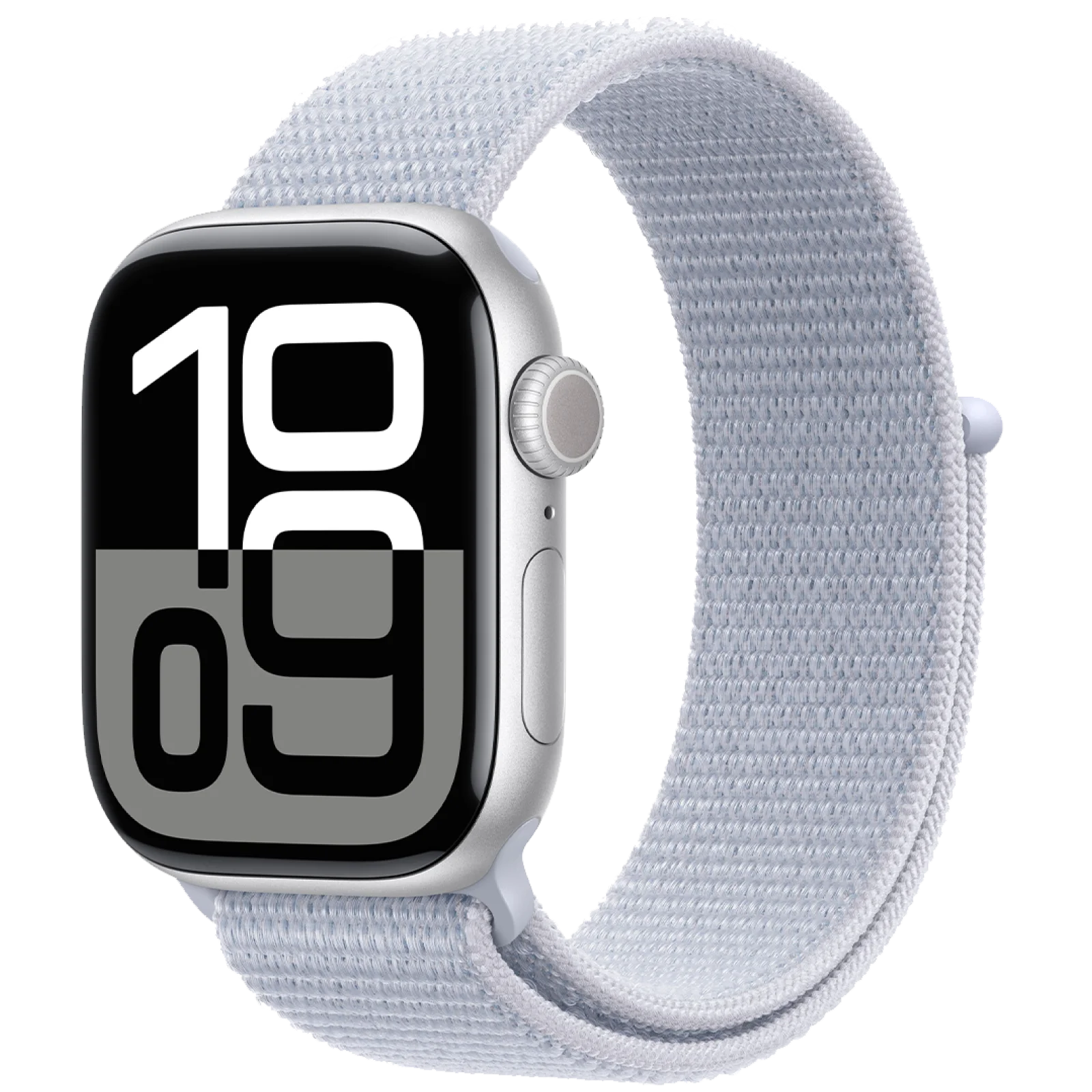 Смарт-годинник Apple Watch Series 10 GPS + Cellular 42mm Silver Aluminum Case with Blue Cloud Sport Loop (MWX53)