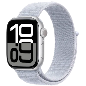 Смарт-годинник Apple Watch Series 10 GPS + Cellular 42mm Silver Aluminum Case with Blue Cloud Sport Loop (MWX53)