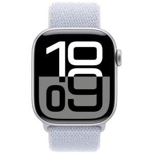 Смарт-годинник Apple Watch Series 10 GPS + Cellular 42mm Silver Aluminum Case with Blue Cloud Sport Loop (MWX53)