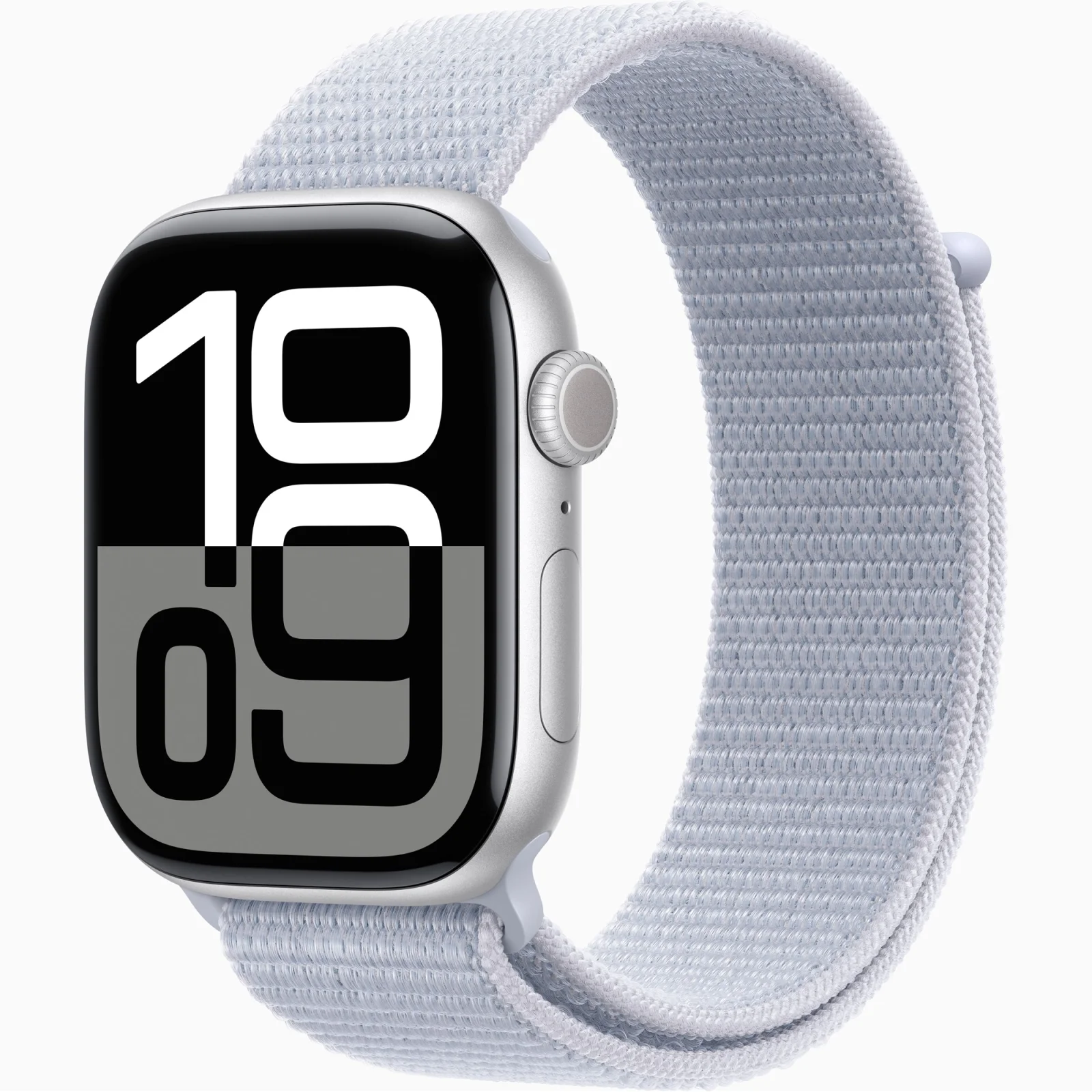 Смарт-часы Apple Watch Series 10 GPS + Cellular 46mm Silver Aluminum Case with Blue Cloud Sport Loop (MWY23)