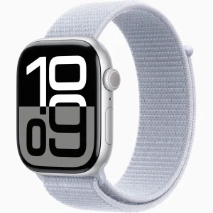 Смарт-часы Apple Watch Series 10 GPS + Cellular 46mm Silver Aluminum Case with Blue Cloud Sport Loop (MWY23)