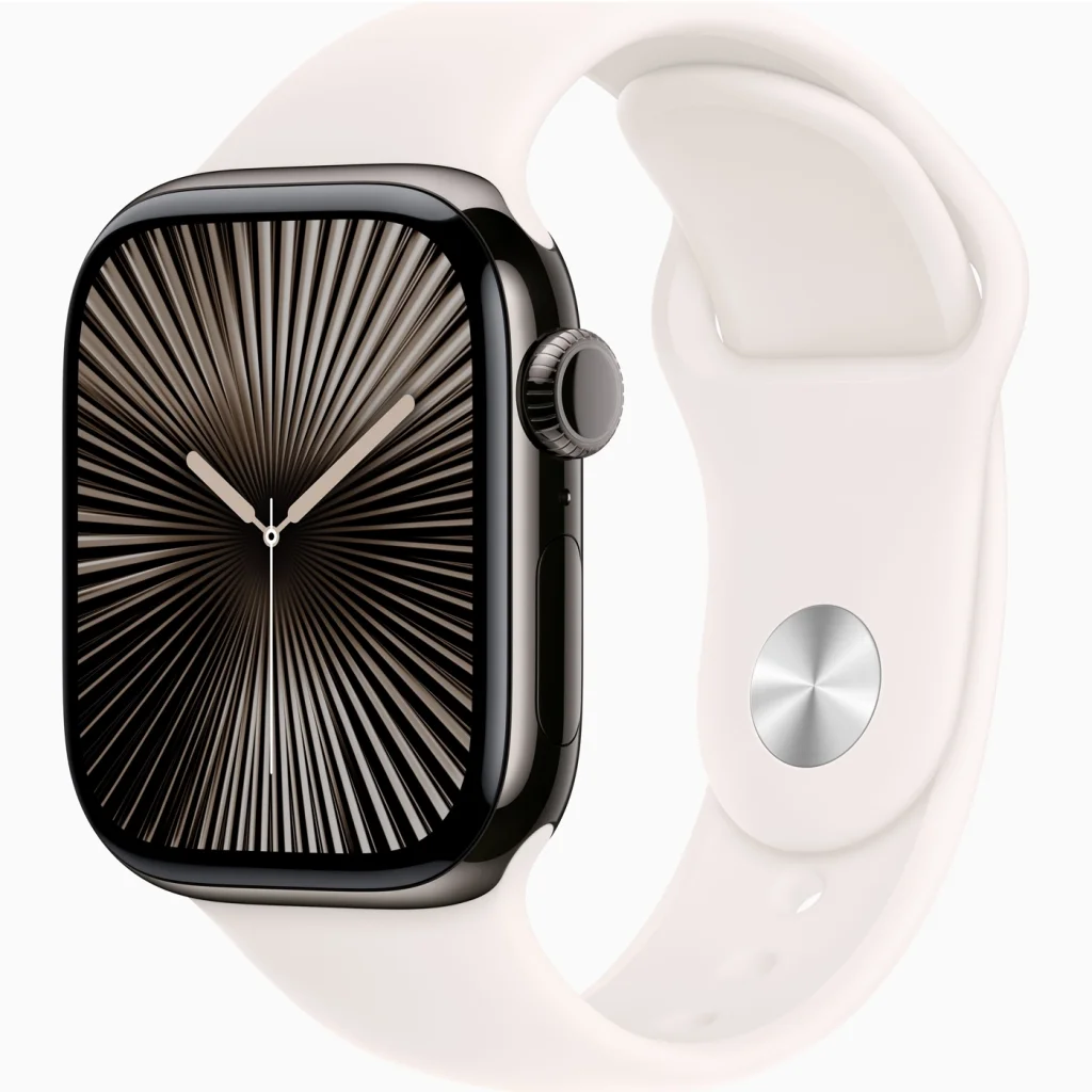 Смарт-годинник Apple Watch Series 10 GPS + Cellular 42mm Slate Titanium Case with Light Blush Sport Band S/M (MX0M3, MXLN3)