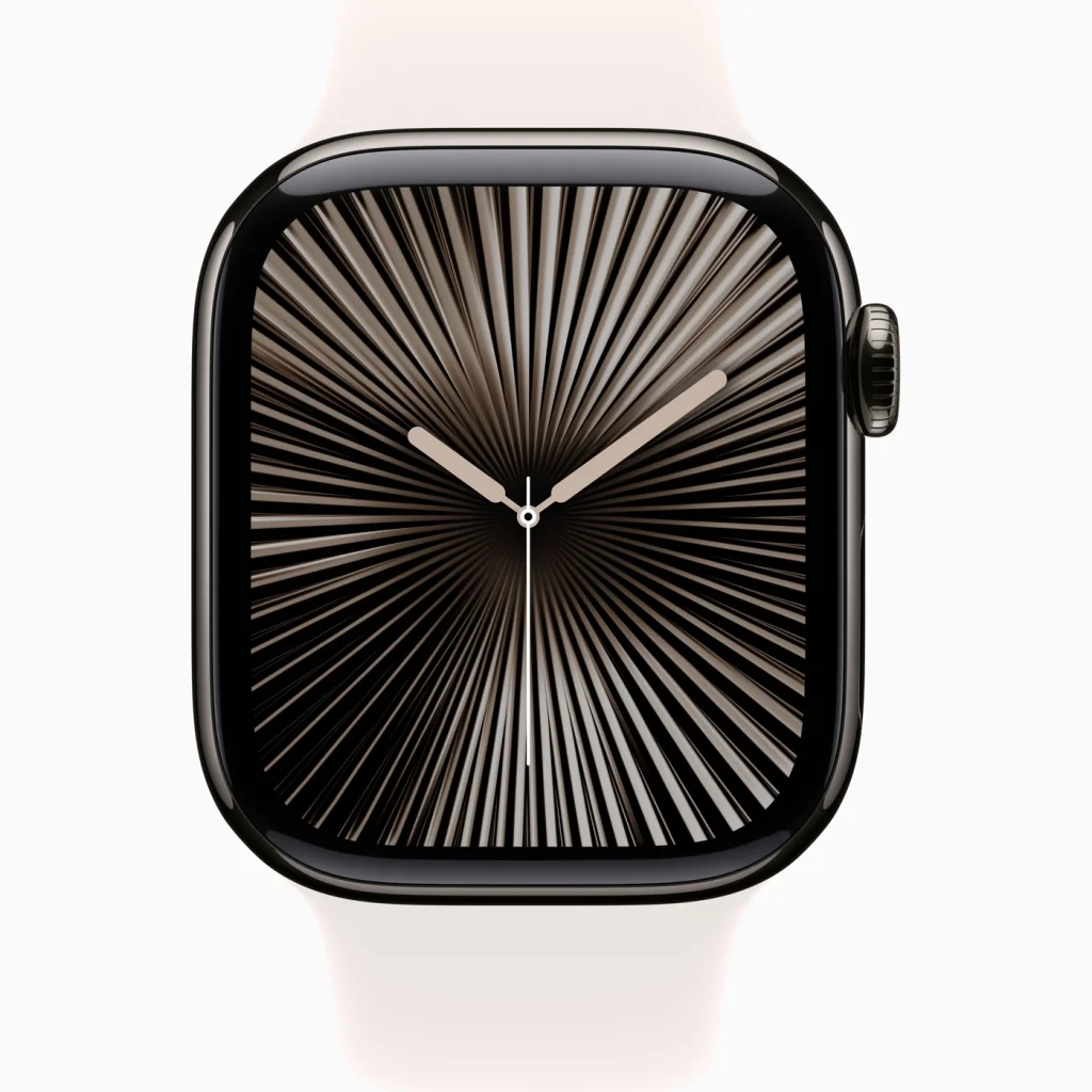 Смарт-годинник Apple Watch Series 10 GPS + Cellular 42mm Slate Titanium Case with Light Blush Sport Band S/M (MX0M3, MXLN3)