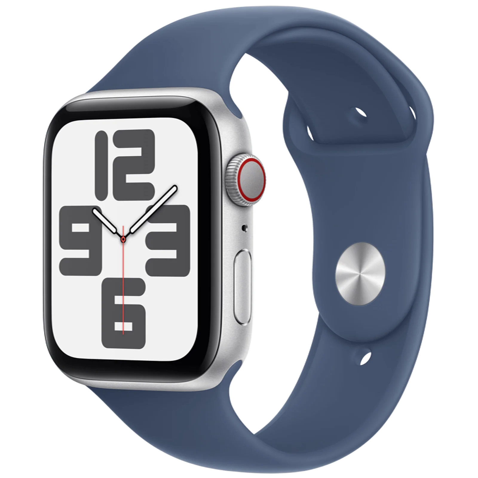Смарт-часы Apple Watch SE 2 GPS + Cellular 40mm Silver Aluminum Case with Denim Sport Band S/M (MXFV3-MXGF3)