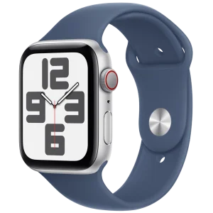 Смарт-годинник Apple Watch SE 2 GPS + Cellular 40mm Silver Aluminum Case with Denim Sport Band S/M (MXFV3-MXGF3)