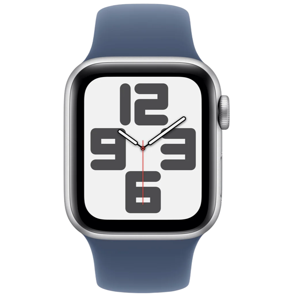 Смарт-годинник Apple Watch SE 2 GPS + Cellular 40mm Silver Aluminum Case with Denim Sport Band S/M (MXFV3-MXGF3)