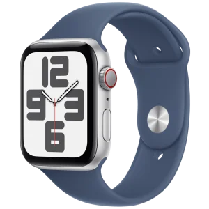 Смарт-годинник Apple Watch SE 2 GPS + Cellular 44mm Silver Aluminum Case with Denim Sport Band M/L (MXG53)