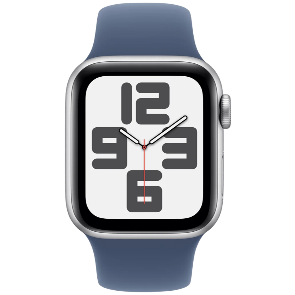 Смарт-годинник Apple Watch SE 2 GPS + Cellular 44mm Silver Aluminum Case with Denim Sport Band M/L (MXG53)