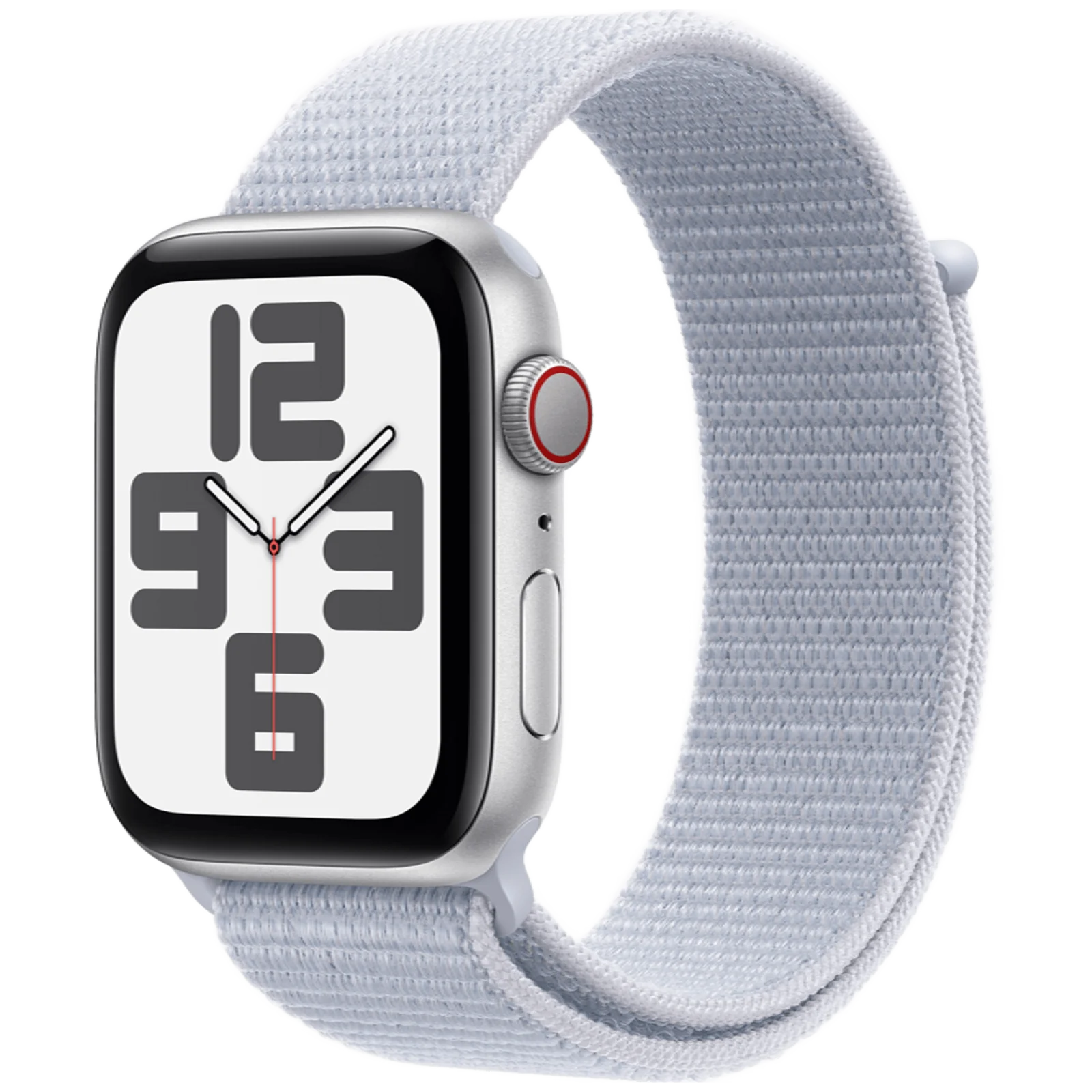 Смарт-часы Apple Watch SE 2 GPS + Cellular 44mm Silver Aluminum Case with Blue Cloud Sport Loop (MXG63)