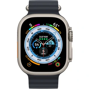 Смарт-часы Apple Watch Ultra GPS + Cellular 49mm Titanium Case with Midnight Ocean Band (MQET3/MQFK3)