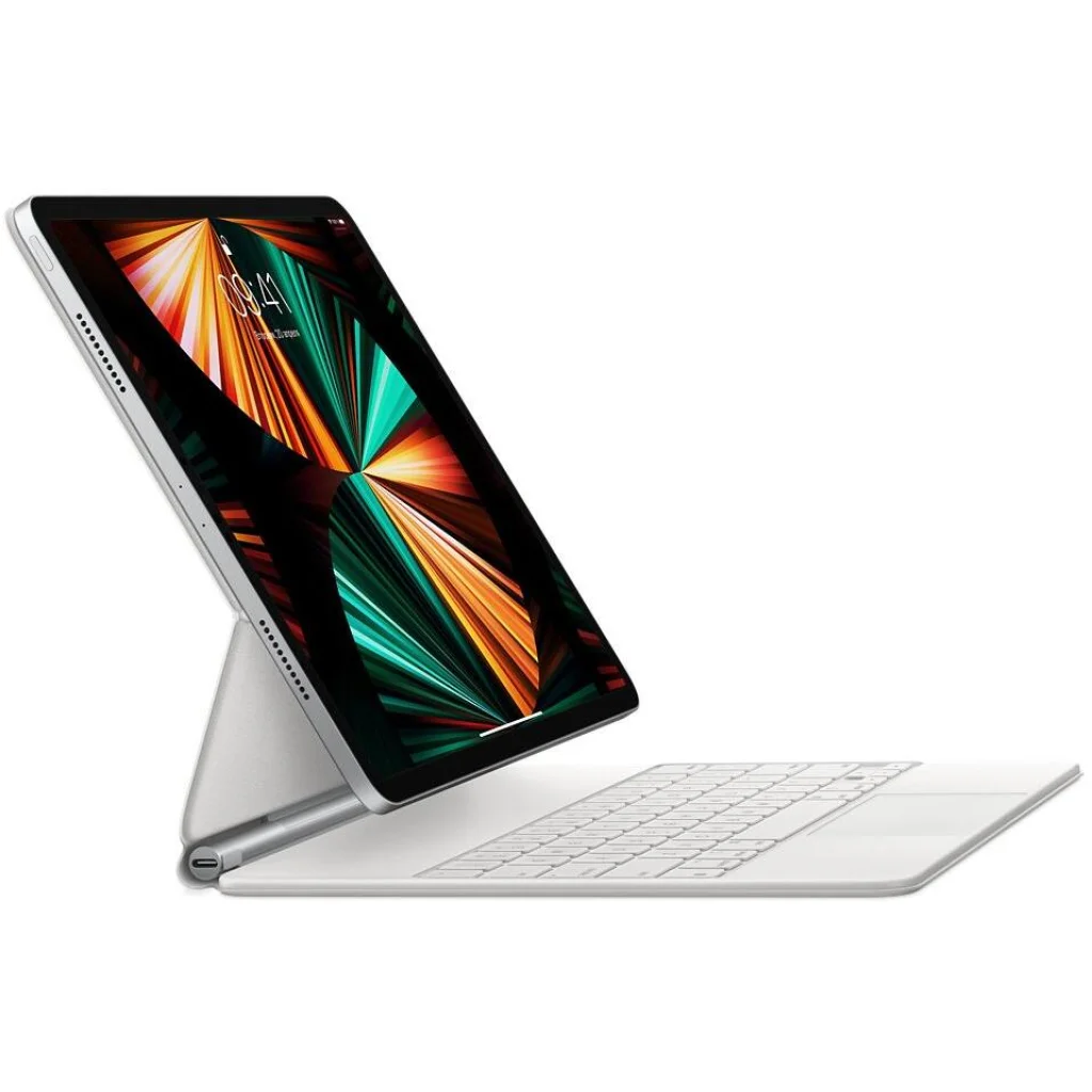 Чехол-клавиатура Apple iPad Pro 12.9 2021 Magic Keyboard White MJQL3 (Английская раскладка + Гравировка)