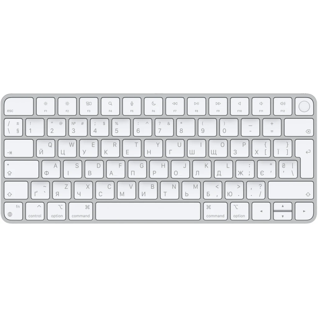 Бездротова клавіатура Apple Magic Keyboard with Touch ID для Mac Мodels with Apple Silicon (MK293UA/A) (українська розкладка) UA