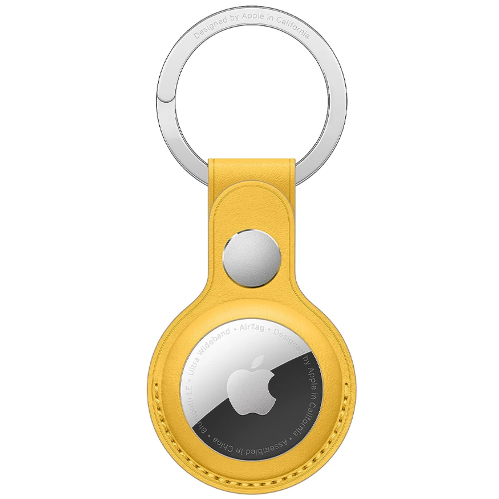 Чехол для поискового брелка Apple AirTag Leather Key Ring Lemon (MM063)