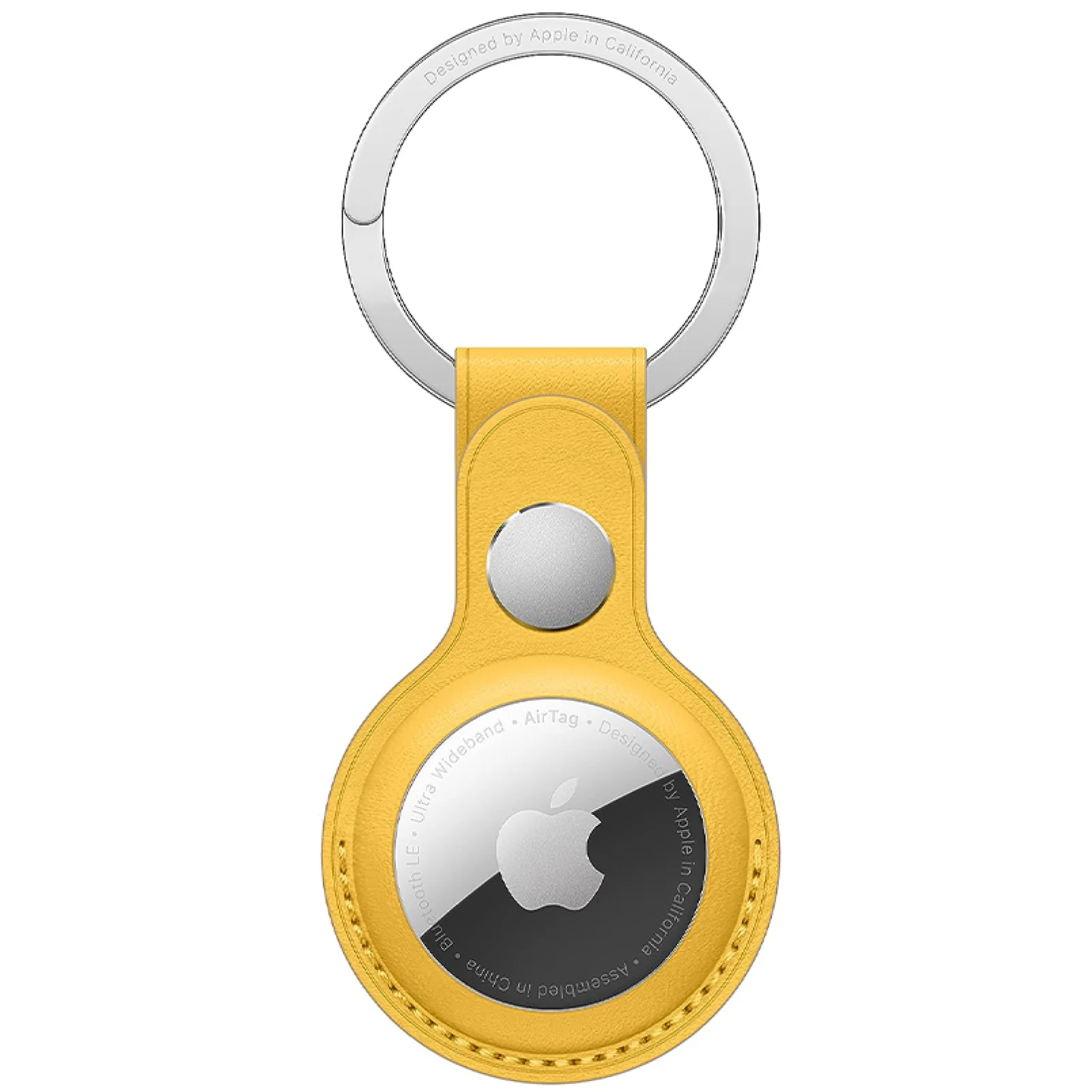 Чохол для пошукового брелка Apple AirTag Leather Key Ring Lemon (MM063)