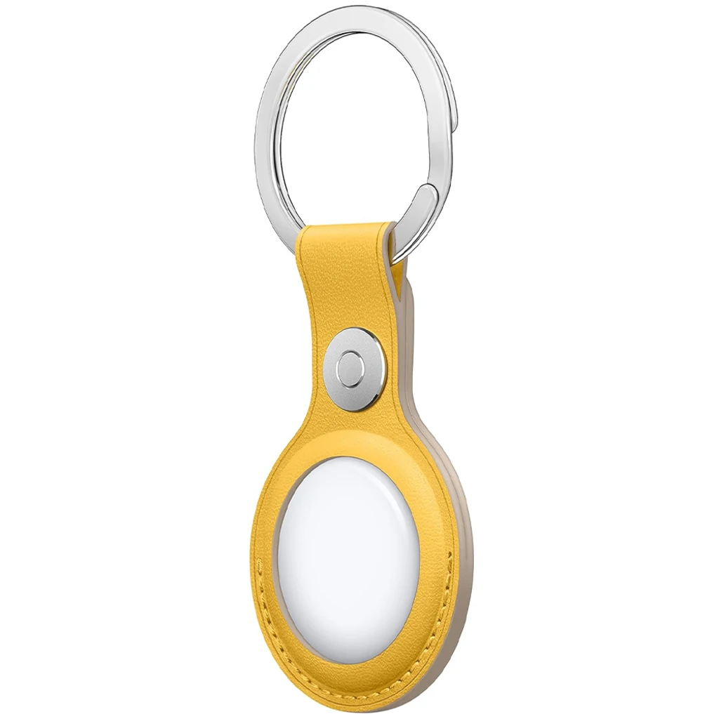 Чехол для поискового брелка Apple AirTag Leather Key Ring Lemon (MM063)