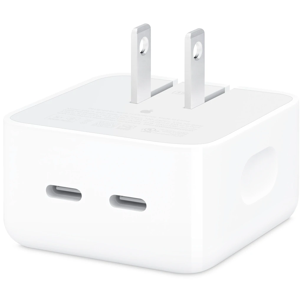 Мережевий зарядний пристрій Apple 35W Dual USB-C Port Compact Power Adapter US Plug (MNWM3)