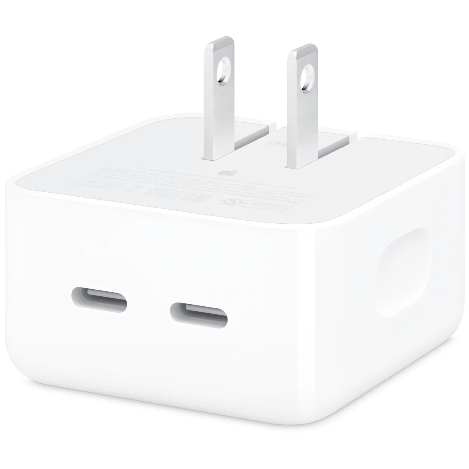 Сетевое зарядное устройство Apple 35W Dual USB-C Port Compact Power Adapter US Plug (MNWM3)
