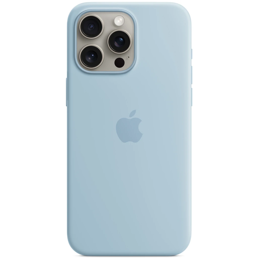 Чехол Apple iPhone 15 Pro Max Silicone Case with MagSafe Light Blue (HQCo)