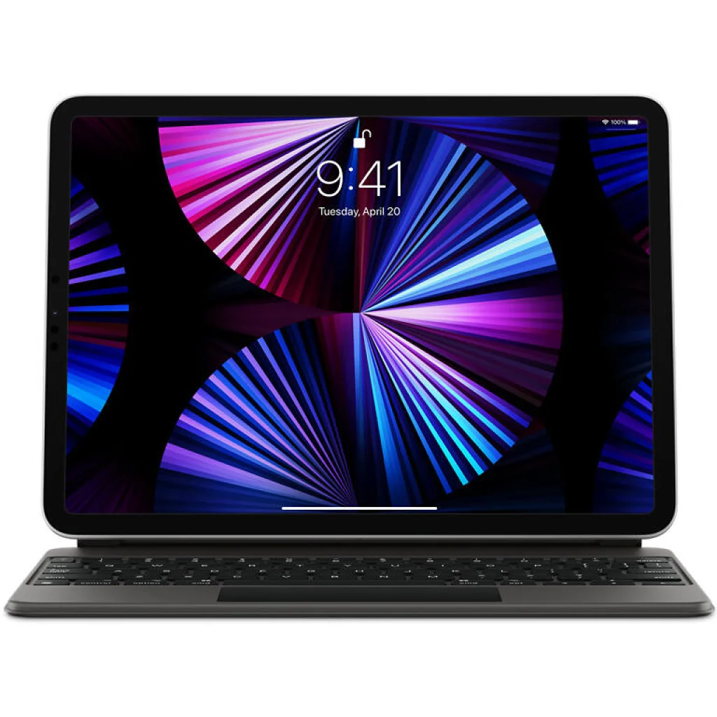 Чехол-клавиатура Apple iPad Pro 11 2021, iPad Air 10.9 2020, iPad Air 11 2024 Magic Keyboard Black MXQT2 (Английская раскладка + Гравировка)