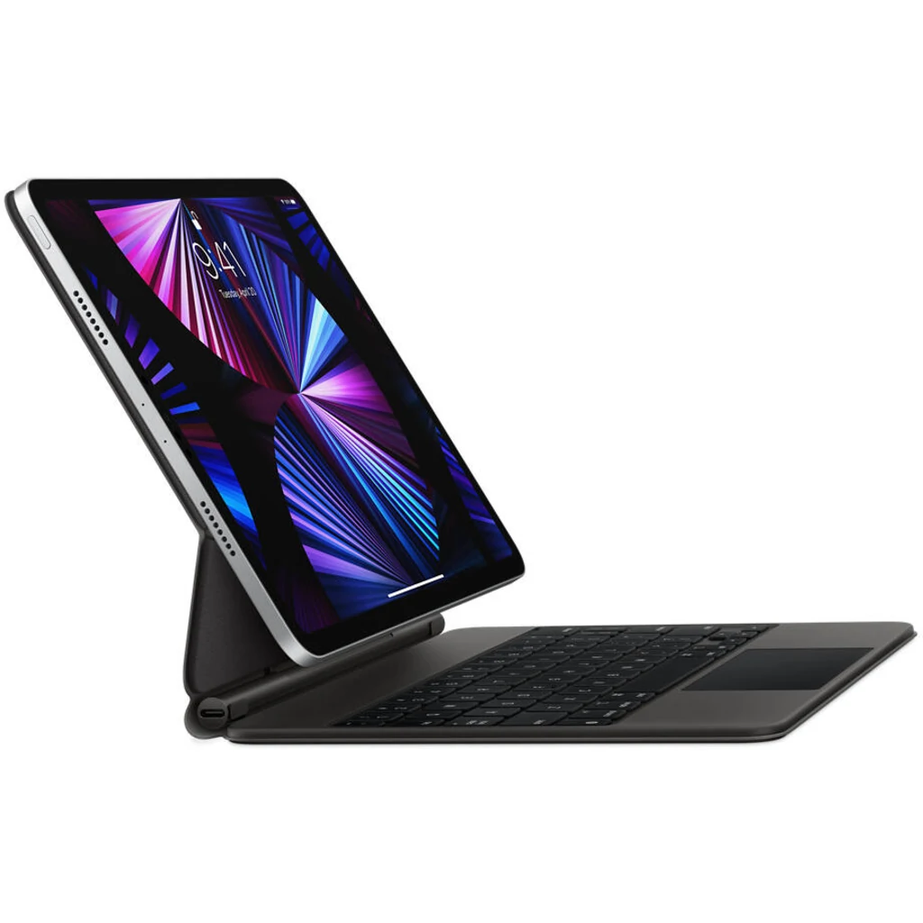 Чехол-клавиатура Apple iPad Pro 11 2021, iPad Air 10.9 2020, iPad Air 11 2024 Magic Keyboard Black MXQT2 (Английская раскладка + Гравировка)