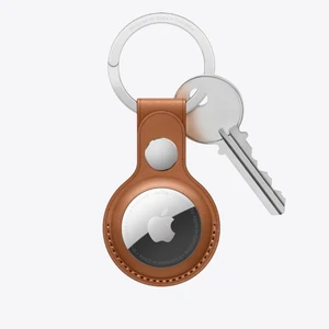 Чохол для пошукового брелка Apple AirTag Leather Key Ring Saddle Brown (MX4M2)