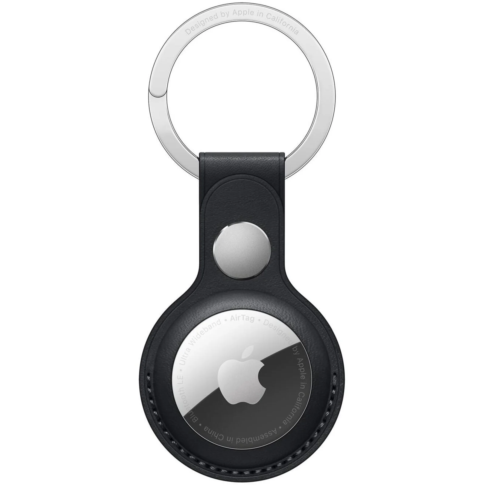 Чехол для поискового брелка Apple AirTag Leather Key Ring Midnight (MMF93)