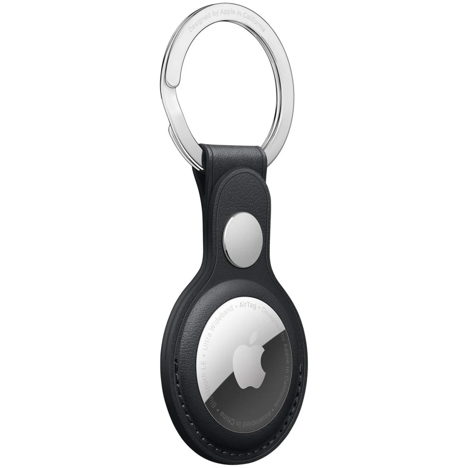 Чехол для поискового брелка Apple AirTag Leather Key Ring Midnight (MMF93)