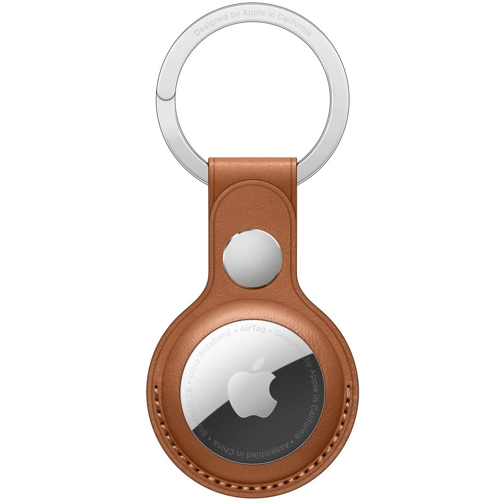 Чохол для пошукового брелка Apple AirTag Leather Key Ring Saddle Brown (MX4M2)
