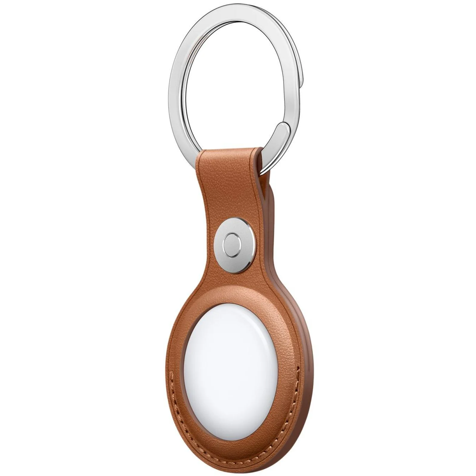 Чохол для пошукового брелка Apple AirTag Leather Key Ring Saddle Brown (MX4M2)
