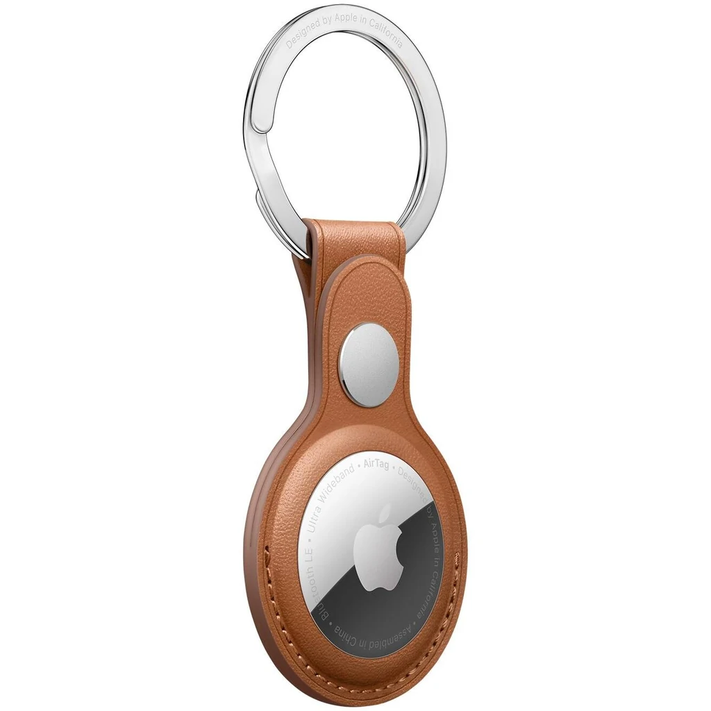Чохол для пошукового брелка Apple AirTag Leather Key Ring Saddle Brown (MX4M2)