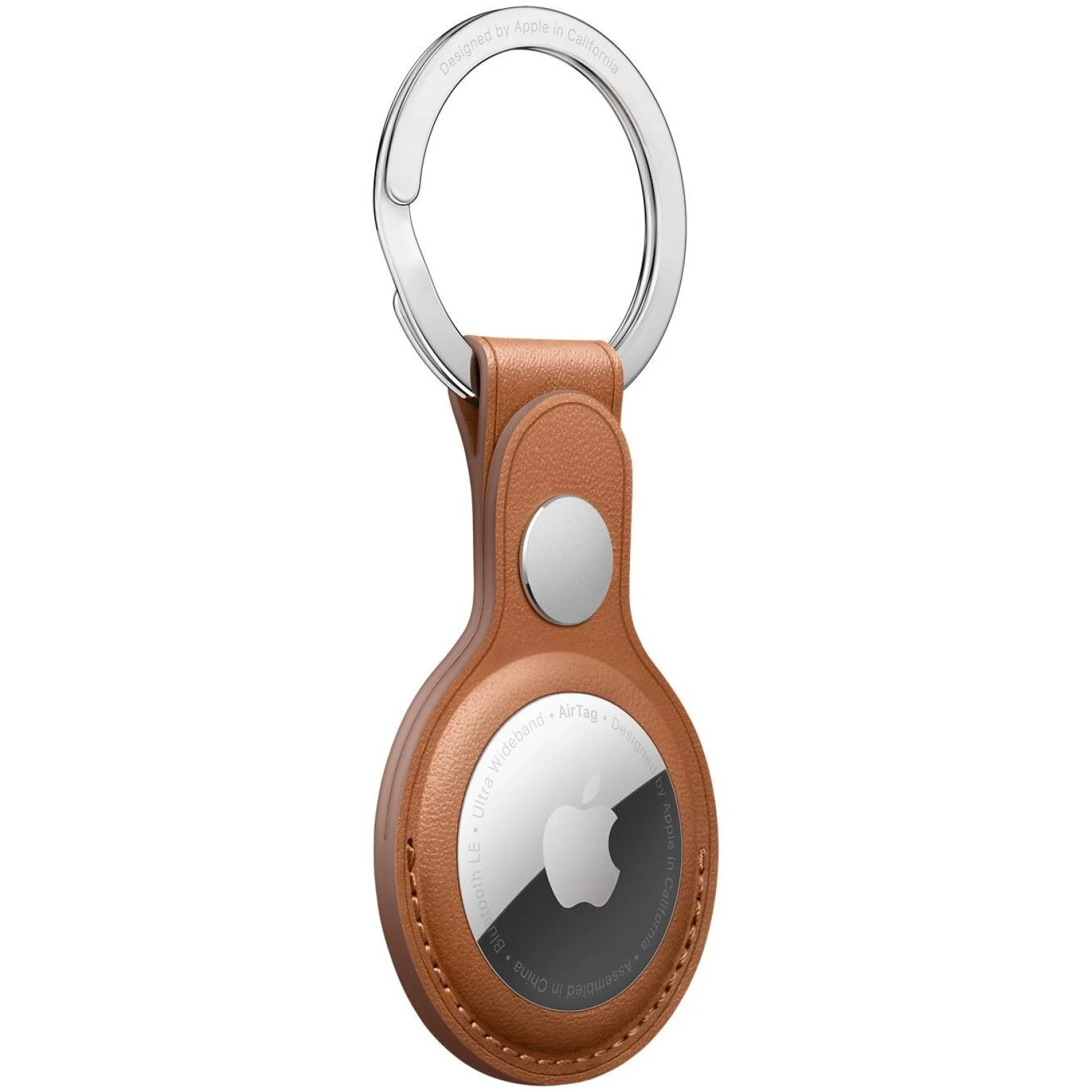 Чохол для пошукового брелка Apple AirTag Leather Key Ring Saddle Brown (MX4M2)