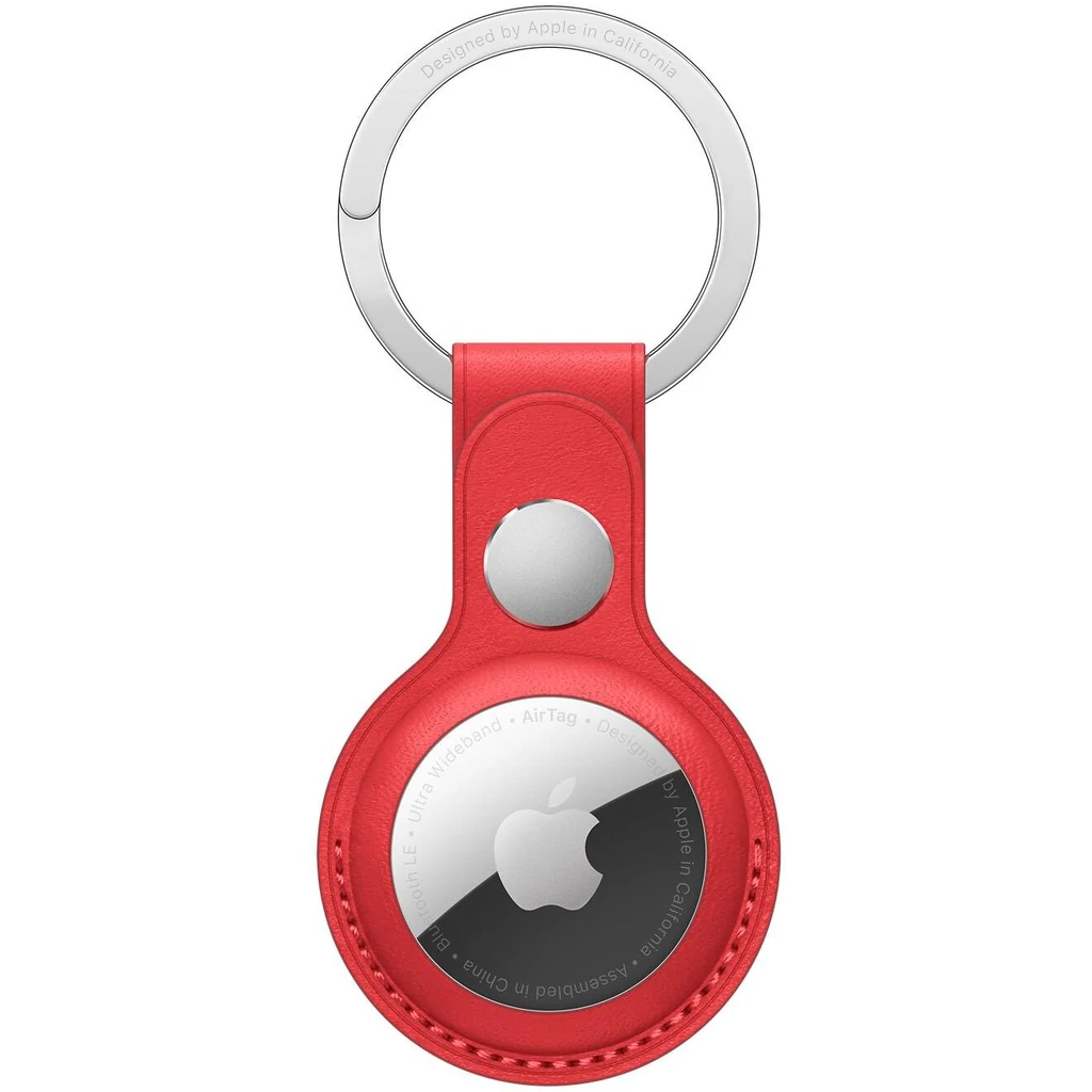 Чехол для поискового брелка Apple AirTag Leather Key Ring Product Red (MK103)