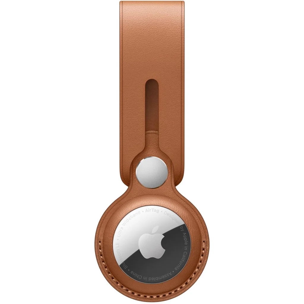 Чехол для поискового брелка Apple AirTag Leather Loop Saddle Brown (MX4A2)