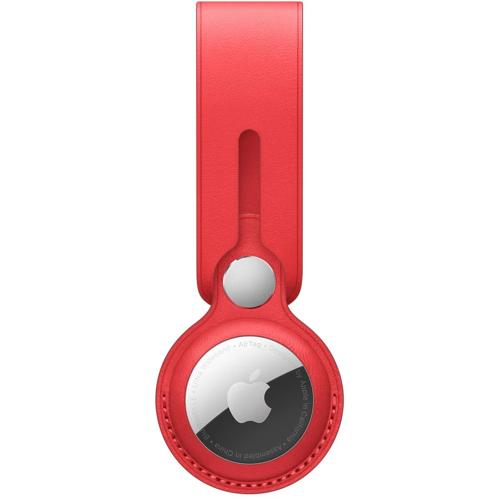 Чехол для поискового брелка Apple AirTag Leather Loop Product Red (MK0V3)