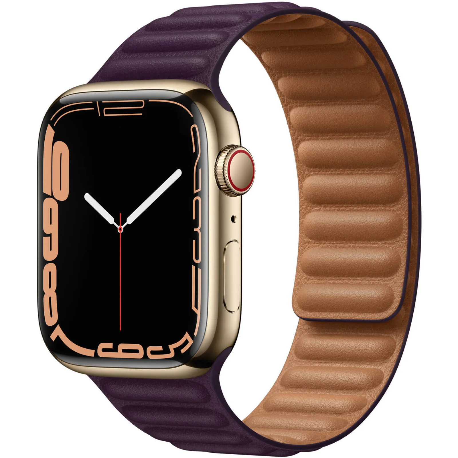 Ремешок Apple Dark Cherry Leather Link S/M для Apple Watch 40mm, 41mm (ML7M3)