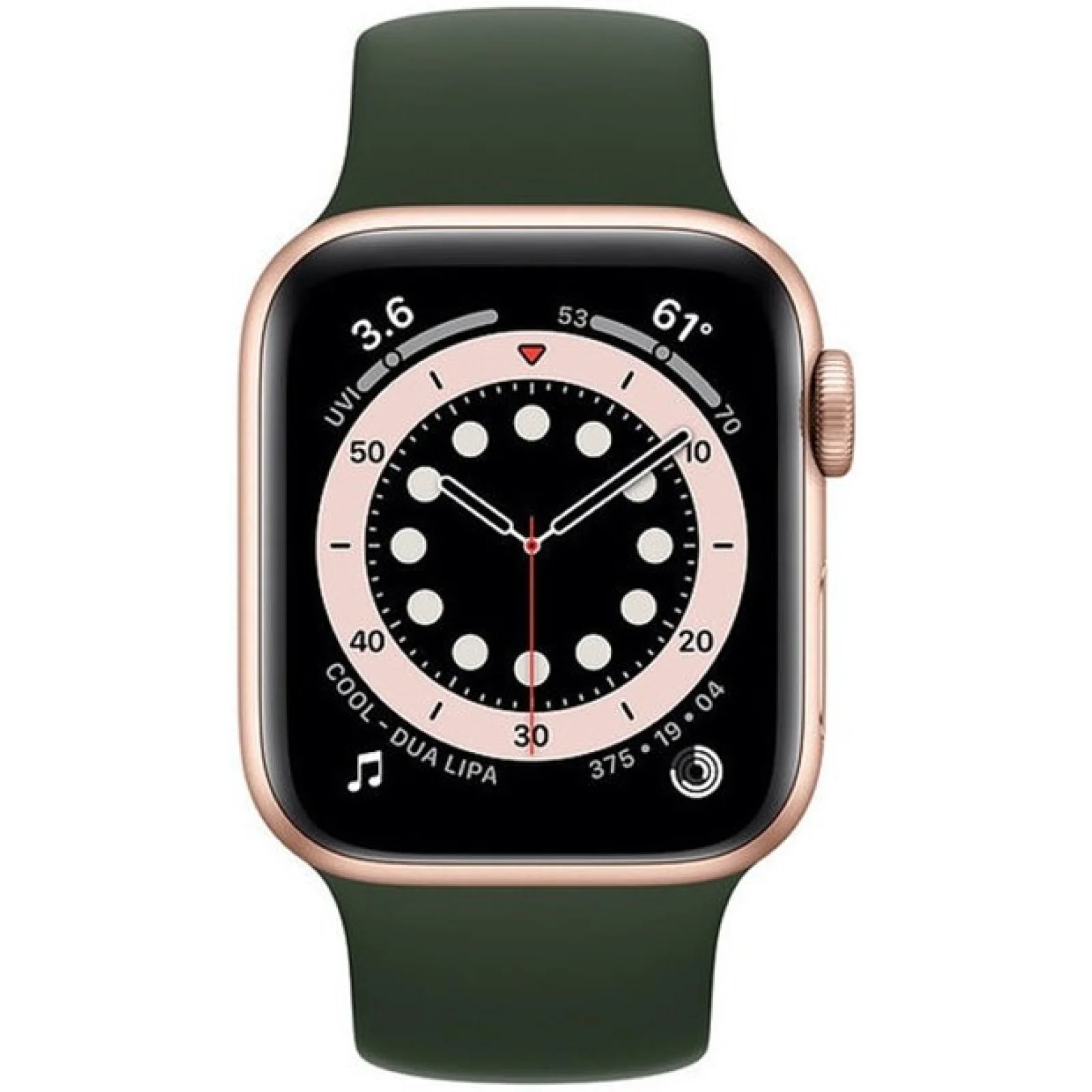 Смарт-часы Apple Watch Series 6 GPS 40mm Gold Aluminum Case with Cyprus Green Solo Loop MG193/MYQ02 (MG193LL/A/MYQ02LL/A)