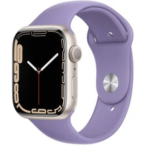 Смарт-годинник Apple Watch Series 7 GPS 45mm Starlight Aluminum Case With English Lavender Sport Band (MKNP3, MKUY3)