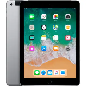 Цвет: Серый - Планшет Apple iPad 2018 9.7" 128GB Wi-Fi + Cellular Space Gray (MR722)