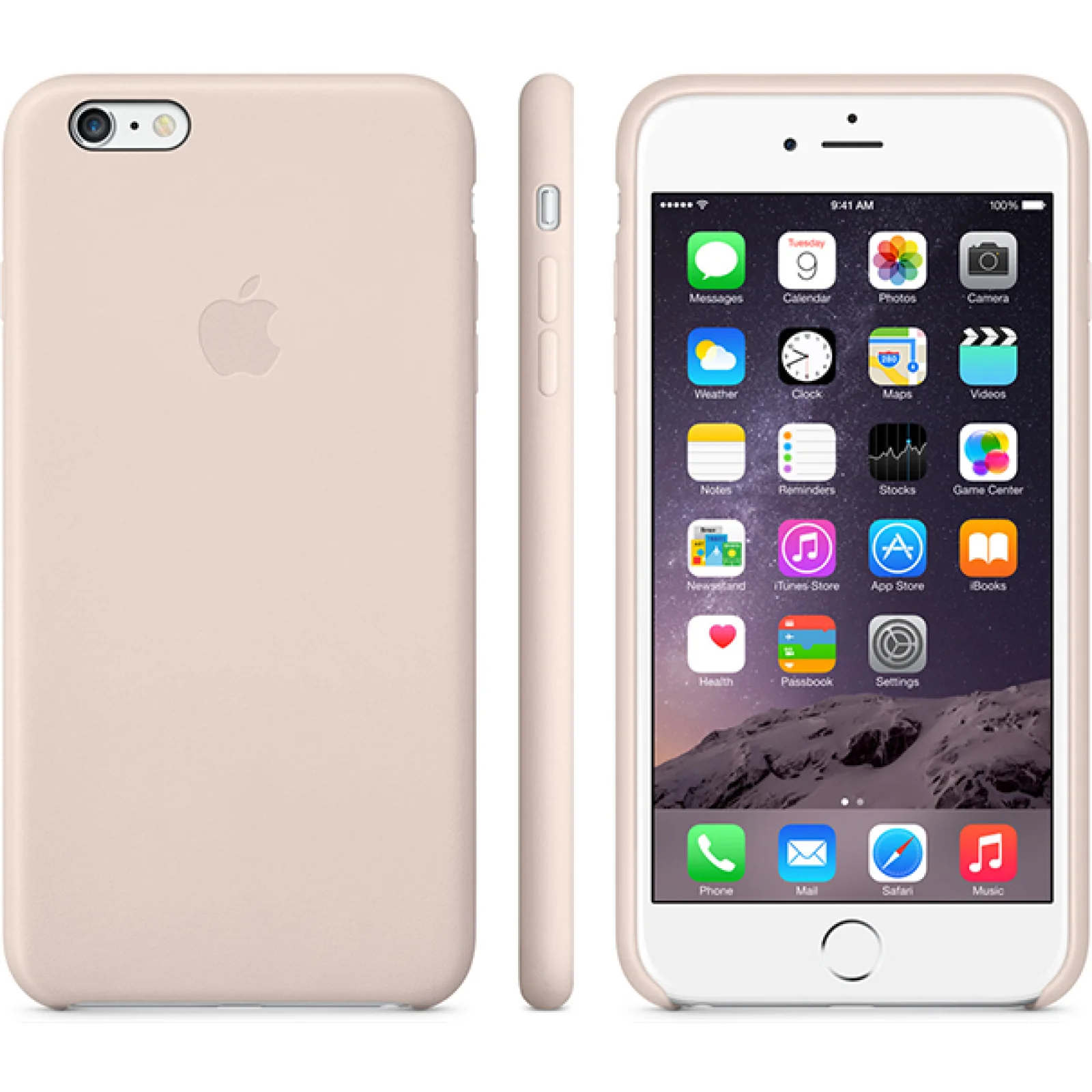 Чехол Apple Leather Case Soft Pink для iPhone 6 Plus (MGQW2)