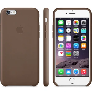 Колір: Коричневий - Чохол Apple Leather Case Olive Brown для iPhone 6 Plus (MGQR2)