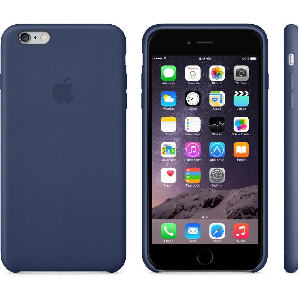 Чохол Apple Leather Case Midnight Blue для iPhone 6 Plus (MGQV2)