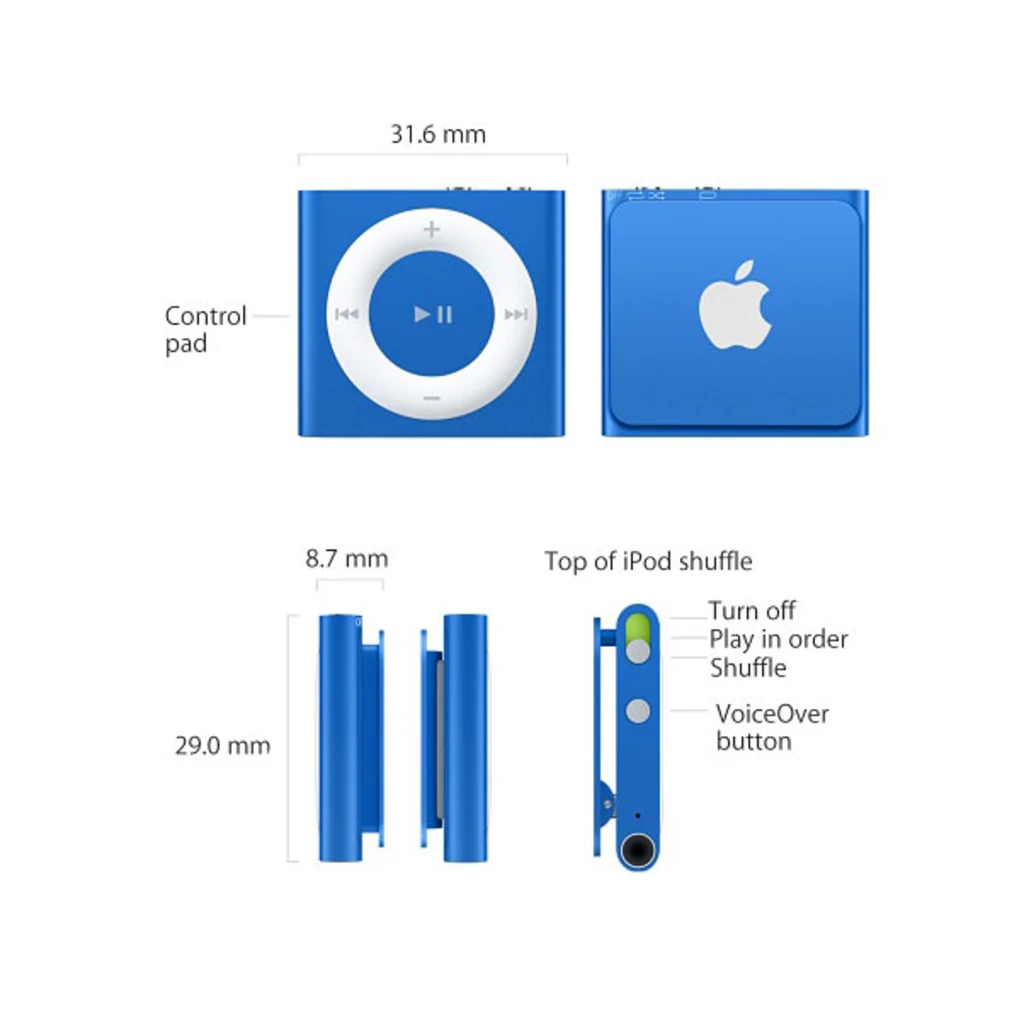 iPod Shuffle 2GB Silver MKMG2