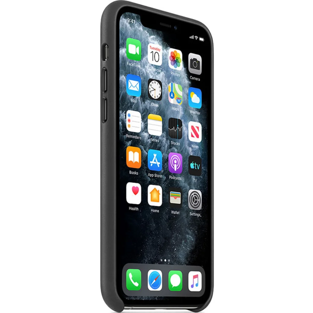Чехол Apple iPhone 11 Pro Leather Case Black (HQCo)