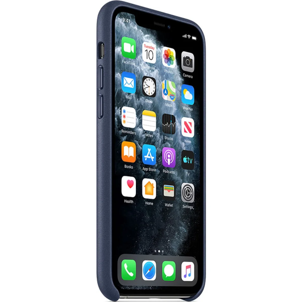 Чехол Apple iPhone 11 Pro Leather Case Midnight Blue (HQCo)