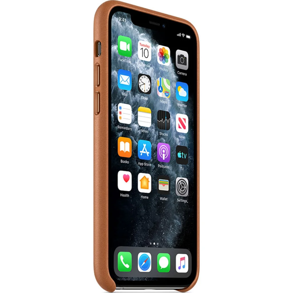 Чехол Apple iPhone 11 Pro Leather Case Saddle Brown (HQCo)