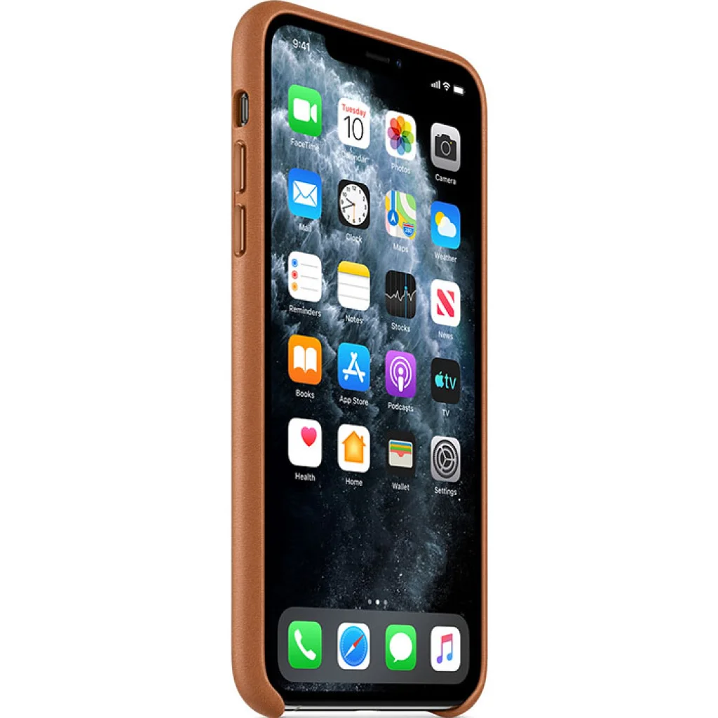 Чехол Apple iPhone 11 Pro Max Leather Case Saddle Brown