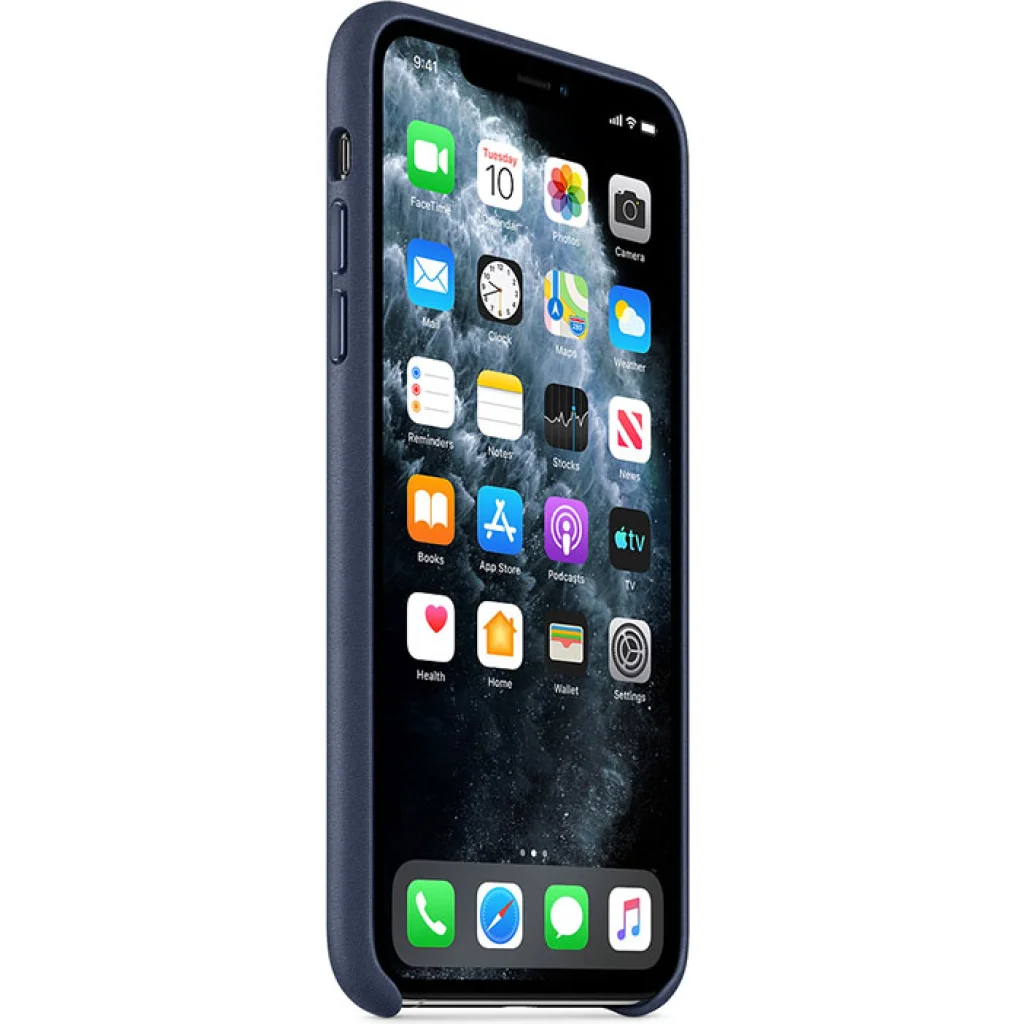 Чехол Apple iPhone 11 Pro Max Leather Case Midnight Blue (HQCo)