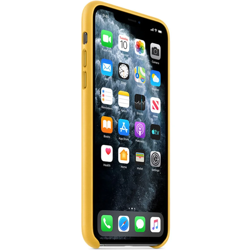 Чехол Apple iPhone 11 Pro Max Leather Case Meyer Lemon