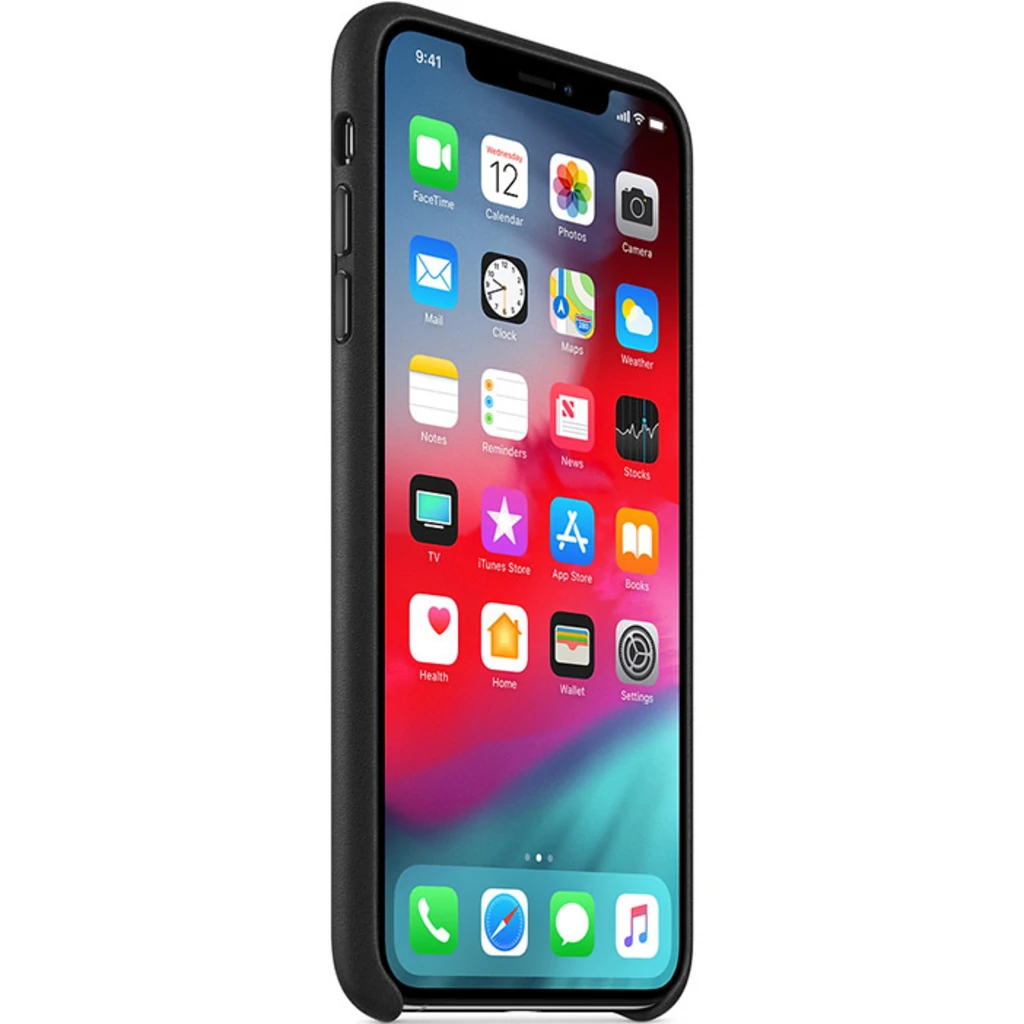 Чехол Apple iPhone XS Max Leather Case Black