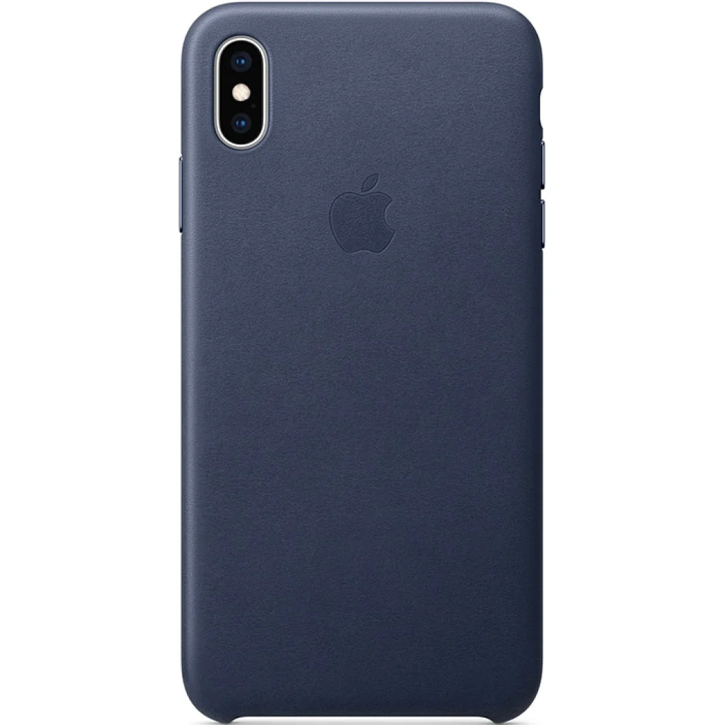 Чохол Apple iPhone XS Max Leather Case Midnight Blue